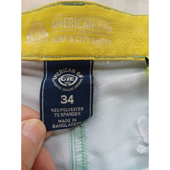 American Rag swim trunks board shorts mens 34 blue stripe surf beach active - Picture 2 of 8